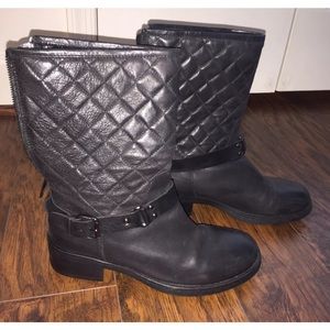 Aquatila by Marvin K, short black leather boots